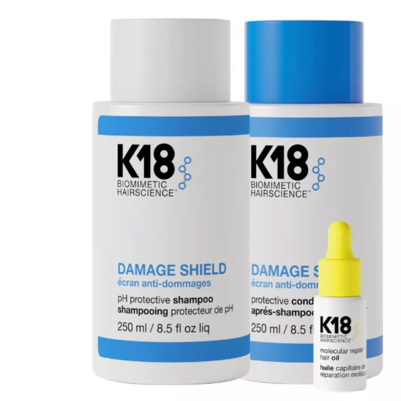 Kit Damage Shield K18 Shampoo + Acondicionador + Aceite